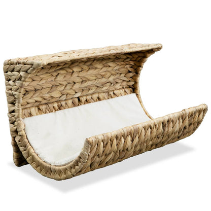 NNEVL Cat Bed with Cushion Water Hyacinth 37x20x20 cm
