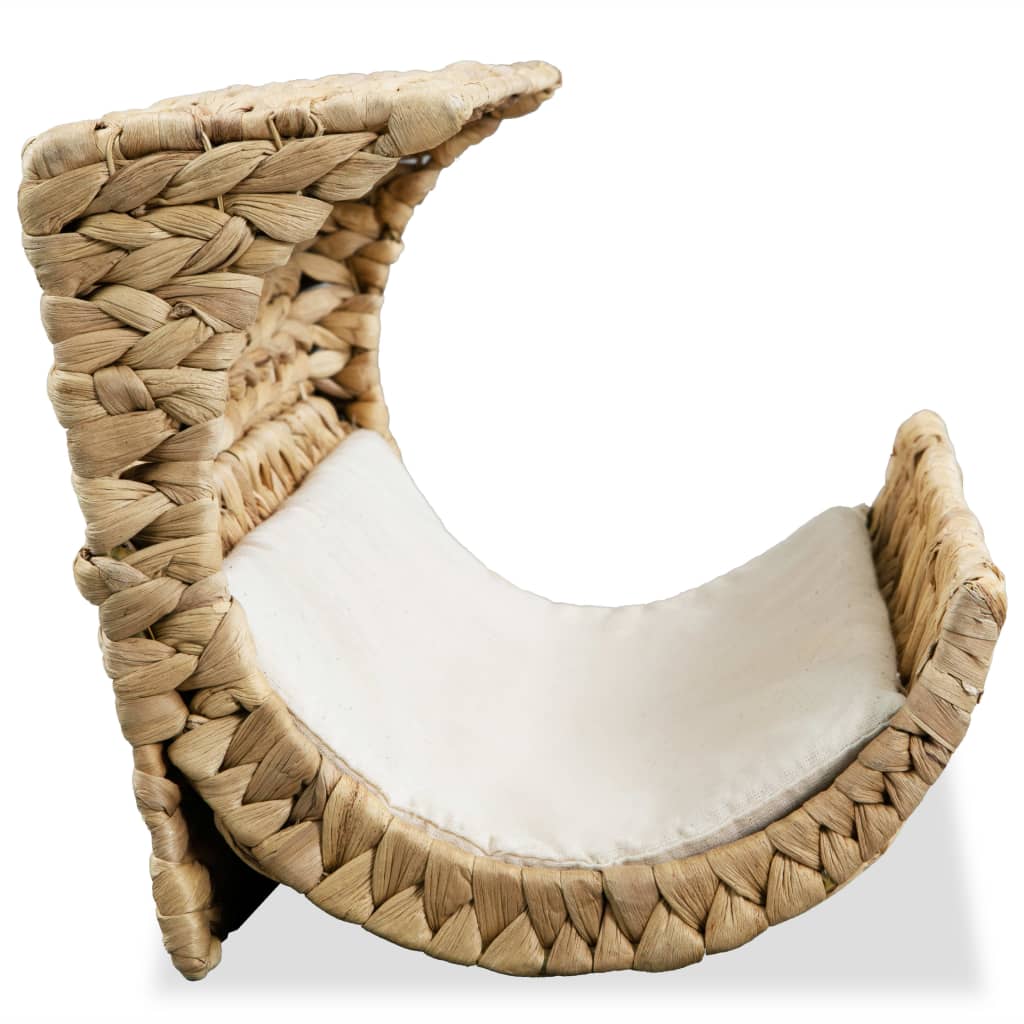 NNEVL Cat Bed with Cushion Water Hyacinth 37x20x20 cm