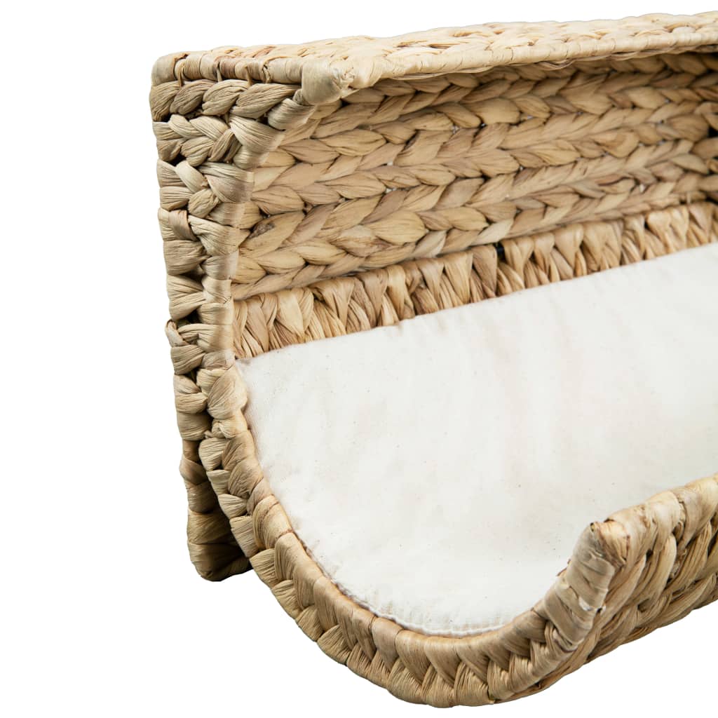 NNEVL Cat Bed with Cushion Water Hyacinth 37x20x20 cm