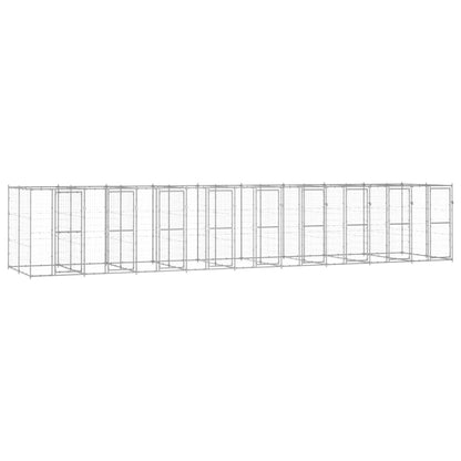 NNEVL Outdoor Dog Kennel Galvanised Steel 21.78 m²