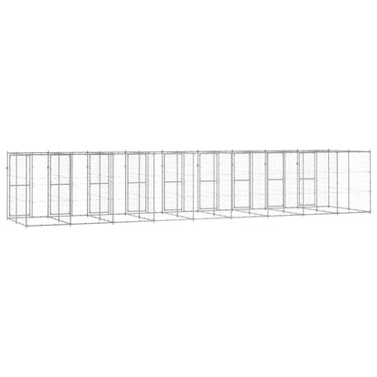 NNEVL Outdoor Dog Kennel Galvanised Steel 21.78 m²