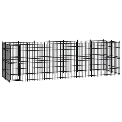NNEVL Outdoor Dog Kennel Steel 12.9 m²