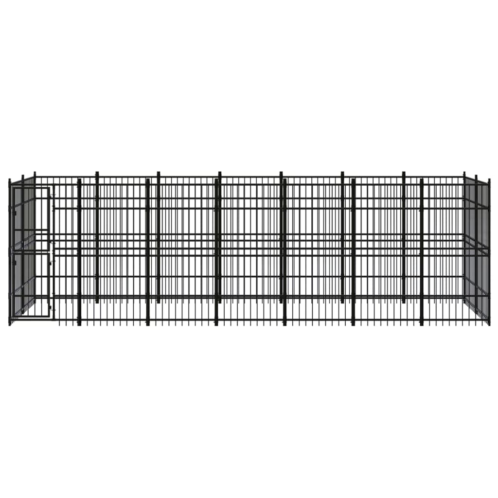 NNEVL Outdoor Dog Kennel Steel 12.9 m²
