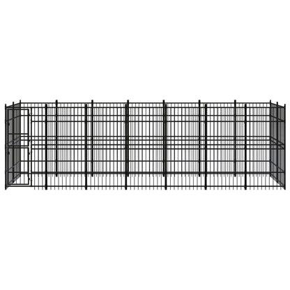 NNEVL Outdoor Dog Kennel Steel 12.9 m²